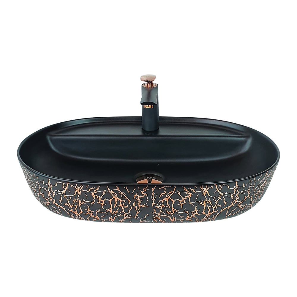 Pure ConceptMarble Siyah Bronz Tezgah Üstü Çanak Lavabo