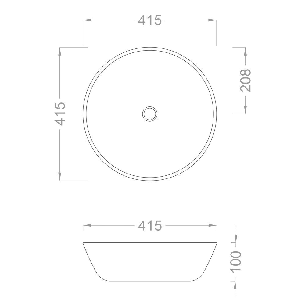 Pure Concept Mat Siyah Altın Çanak Lavabo 42cm
