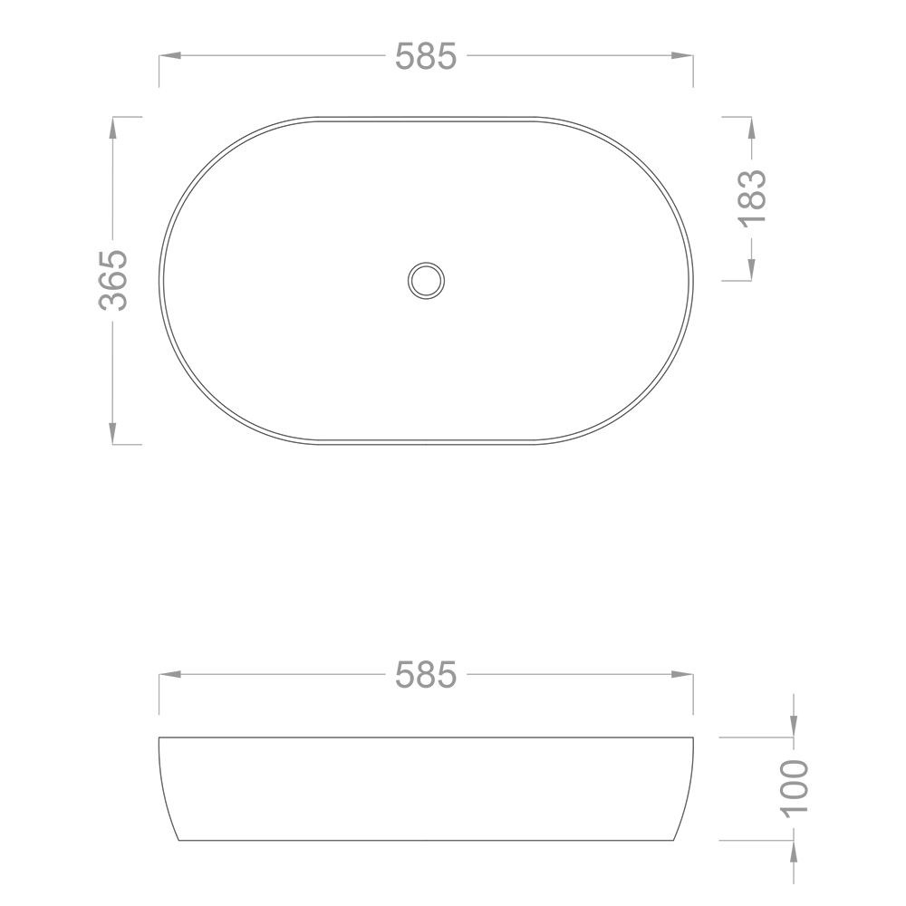 Pure Concept Mat Siyah Altın Çanak Lavabo 60cm