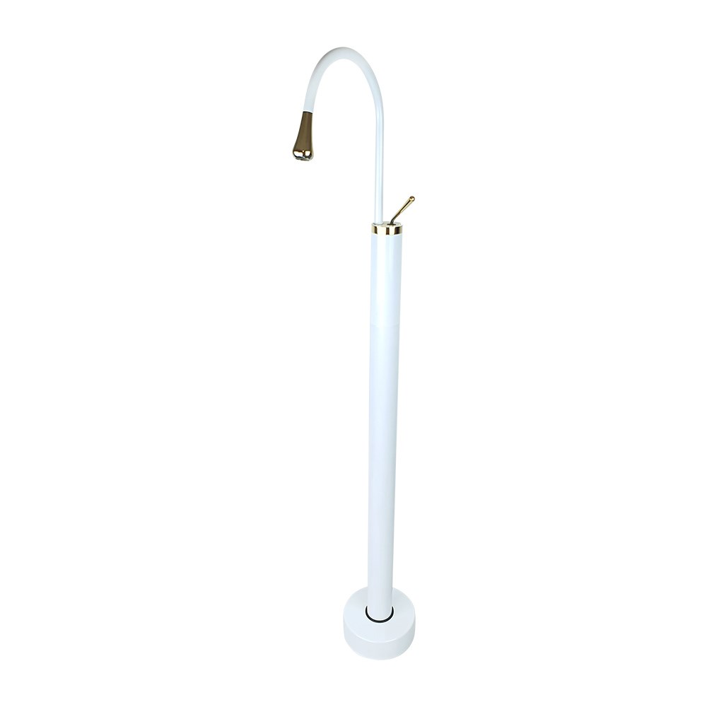Pure ConceptMinimal Beyaz Gold Yerden Lavabo Bataryası
