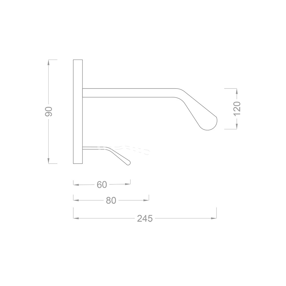 Pure Concept Minimal Mat Siyah Ankastre Lavabo Bataryası