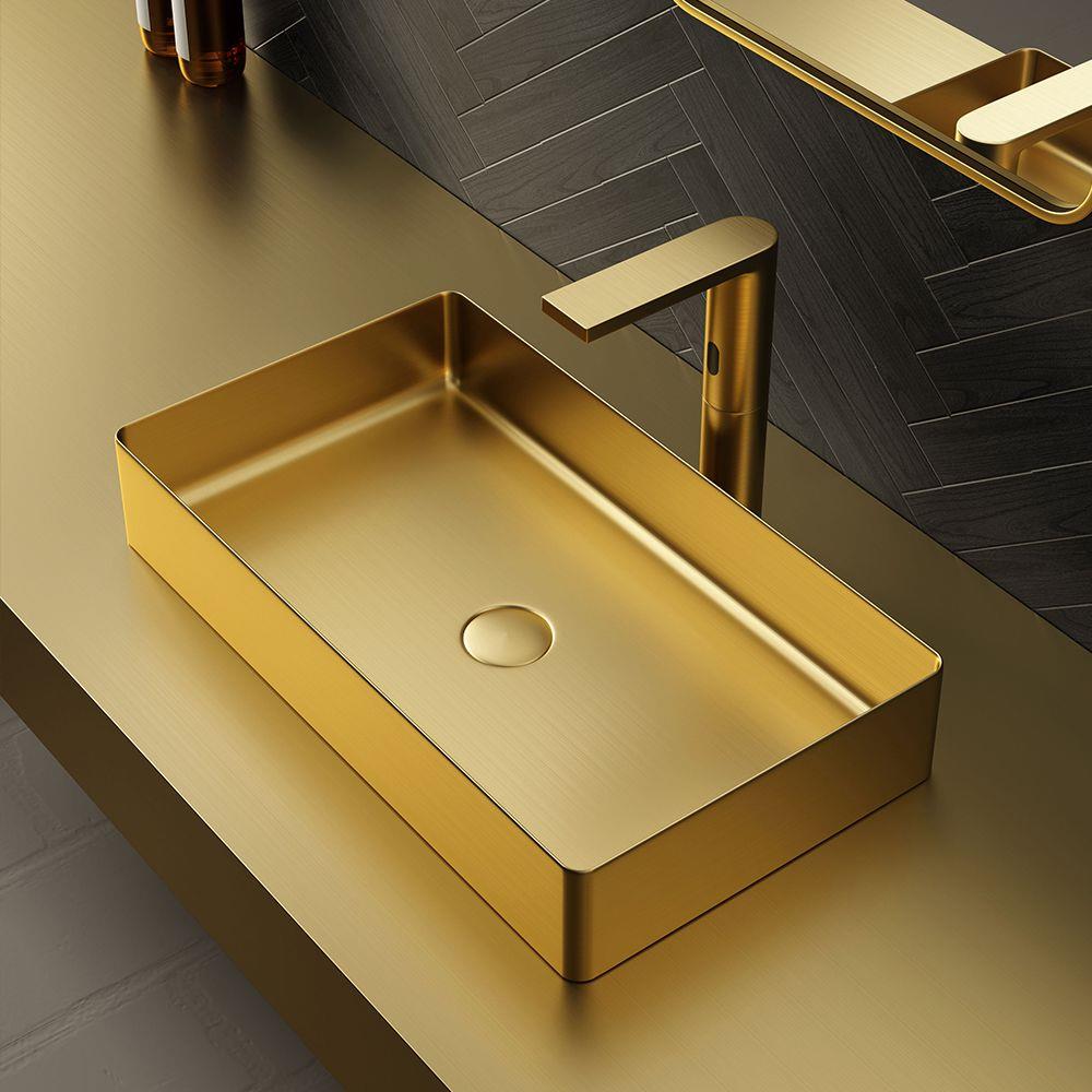 Pure Concept Paslanmaz Çelik Altın Çanak Lavabo