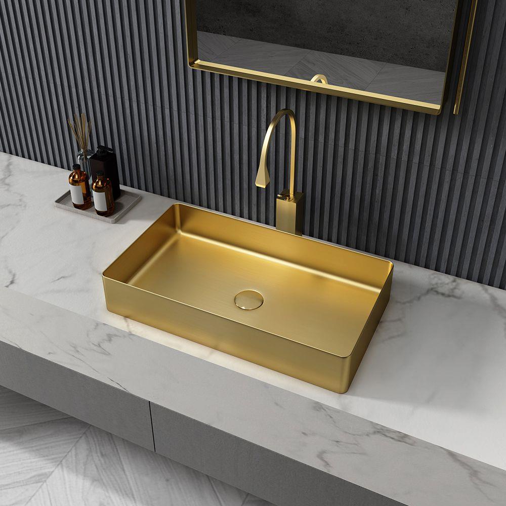 Pure Concept Paslanmaz Çelik Altın Çanak Lavabo