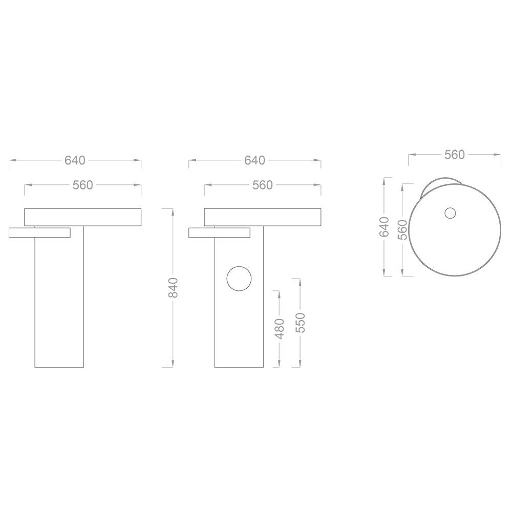 Pure Concept Paslanmaz Çelik Altın Monoblok Lavabo
