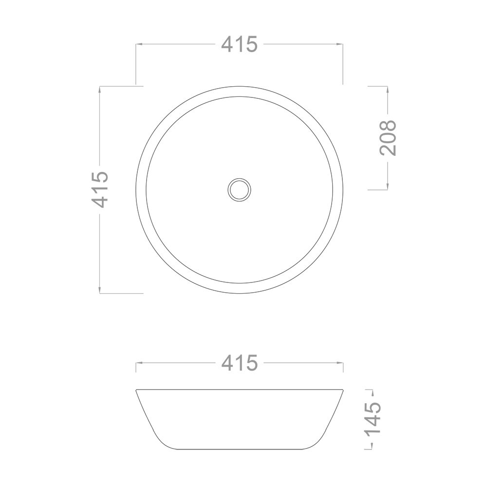 Pure Concept Petra 42 cm Dekoratif Tezgah Üstü Çanak Lavabo