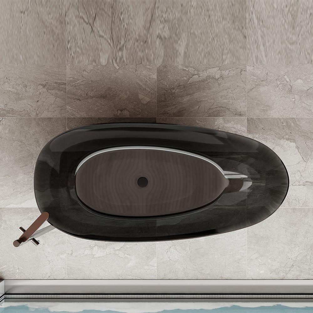Pure Concept 170x80 Siyah Şeffaf Bağımsız Küvet Outlet