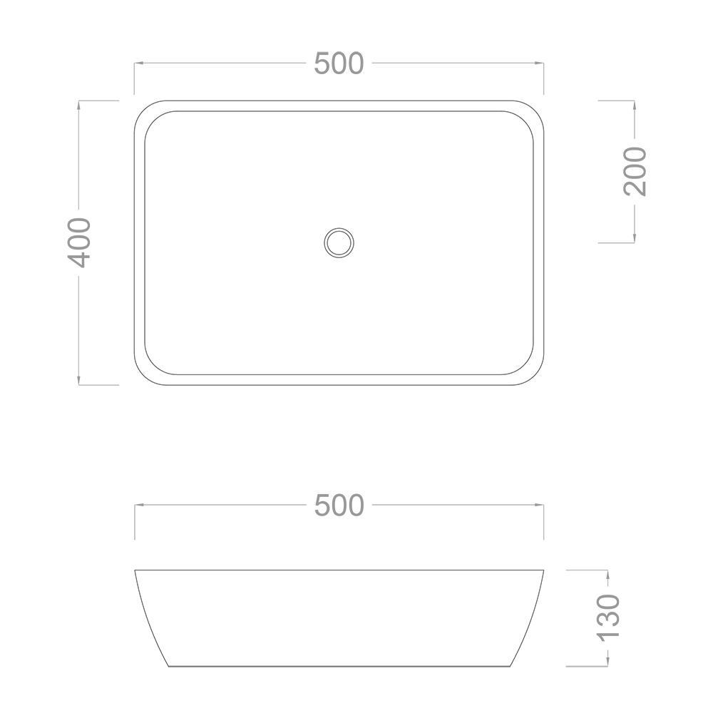 Pure Concept Amazonite 50 cm Dekoratif Tezgah Üstü Çanak Lavabo