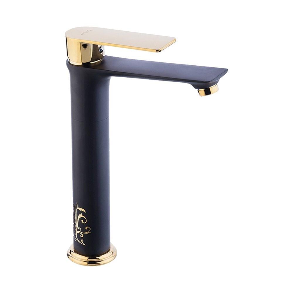 Pure ConceptPure Concept Crow Siyah Altın Çanak Lavabo Bataryası (Outlet)