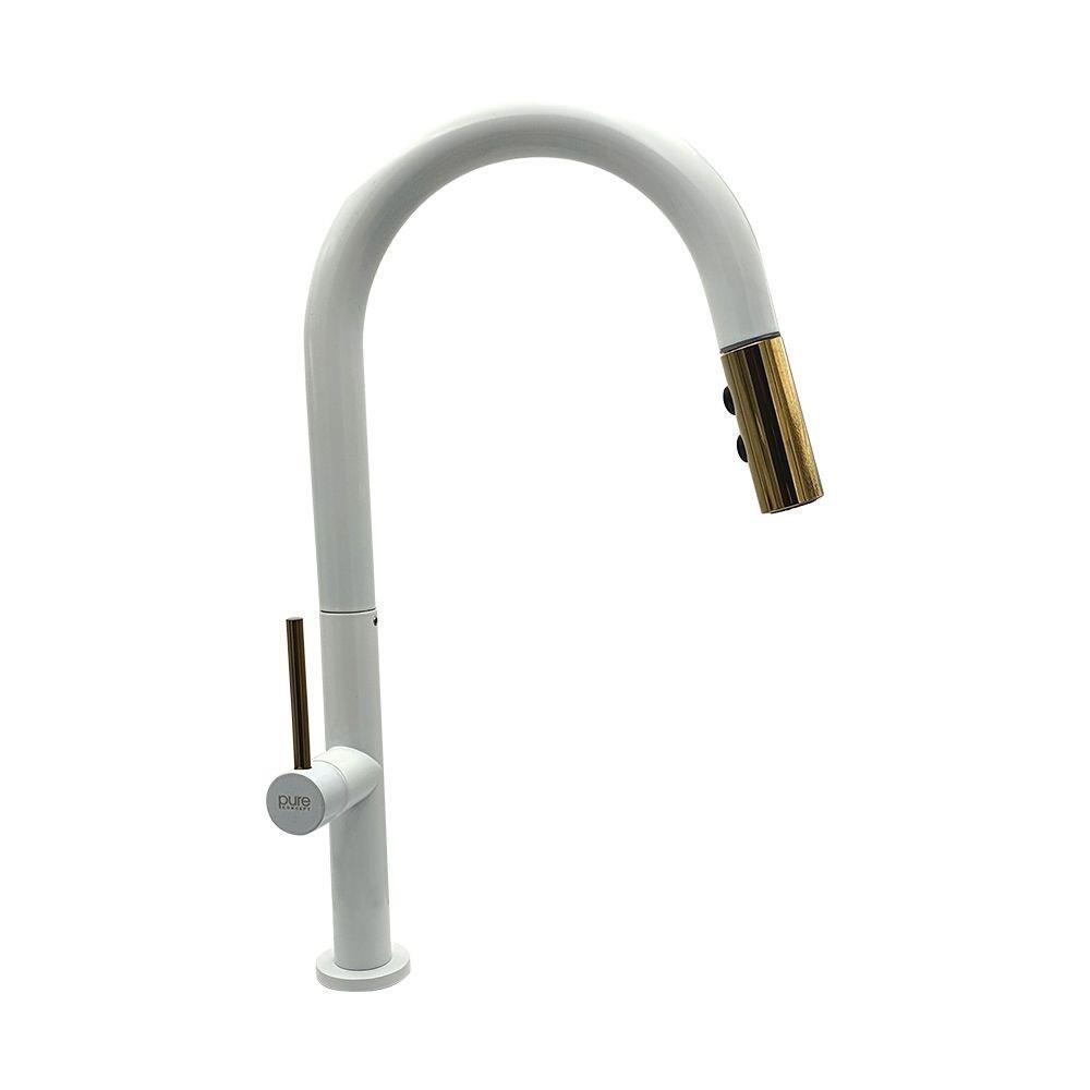 Pure ConceptPure Concept Emr Beyaz Altın Spiralli Mutfak Eviye Bataryası (Outlet)