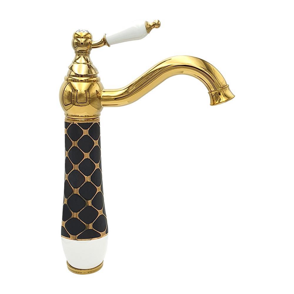 Pure ConceptPure Concept Geometrik Siyah Altın Çanak Lavabo Bataryası