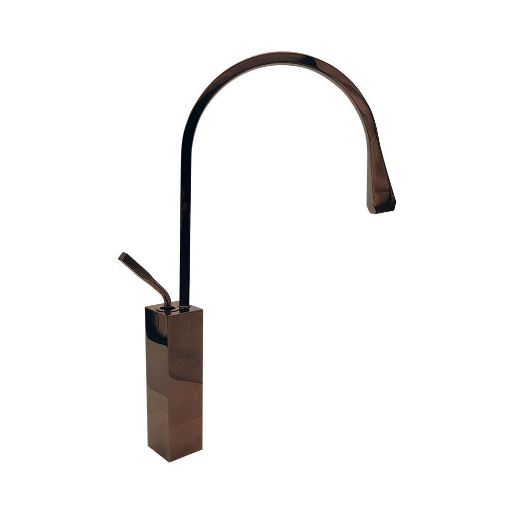 Pure Concept Kare Minimal Rose Gold Çanak Lavabo Bataryası