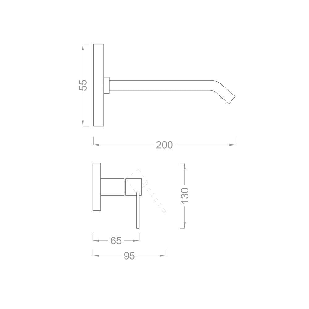 Pure Concept Royal Ankastre Lavabo Bataryası Krom (Outlet)