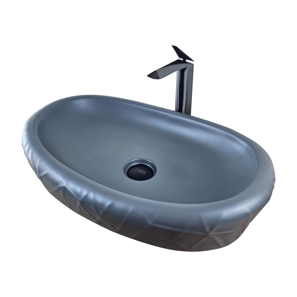 Pure Concept Mira 60 cm Mat Gri Çanak Lavabo