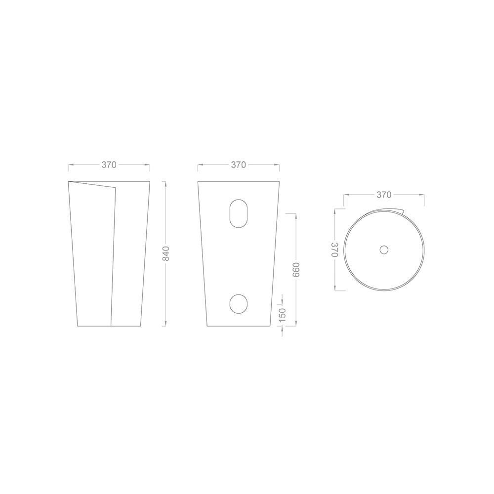 Pure Concept Monza Mat Siyah Monoblok Lavabo (Outlet)