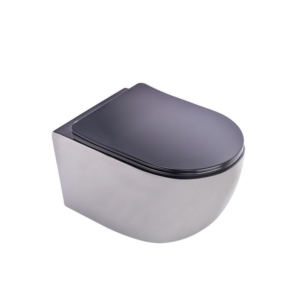 Pure Concept Platin Ayna Siyah Kanalsız Asma Klozet (Outlet)
