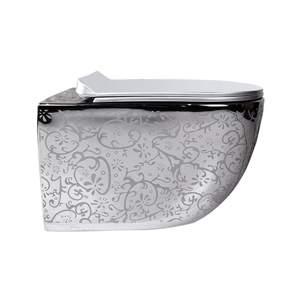 Pure ConceptPure Concept Platin Çiçekli Kanalsız Asma Klozet - Outlet