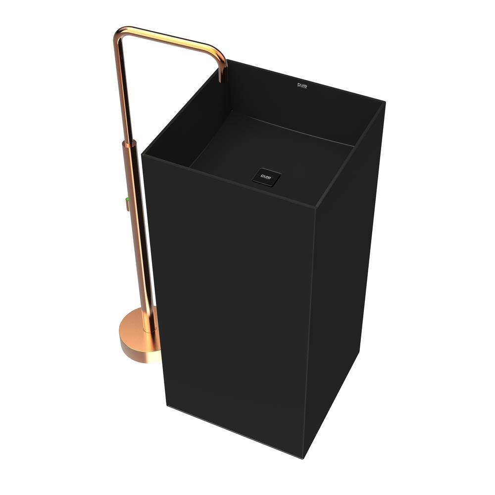 Pure Concept Quadra Mat Siyah Monoblok Lavabo