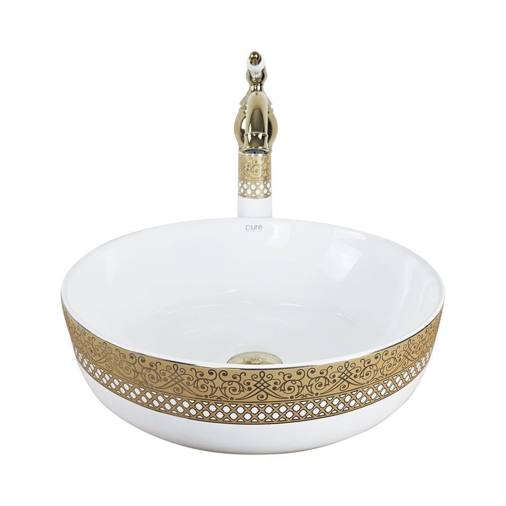 Pure ConceptPure Concept Queen Beyaz Altın Çanak Lavabo