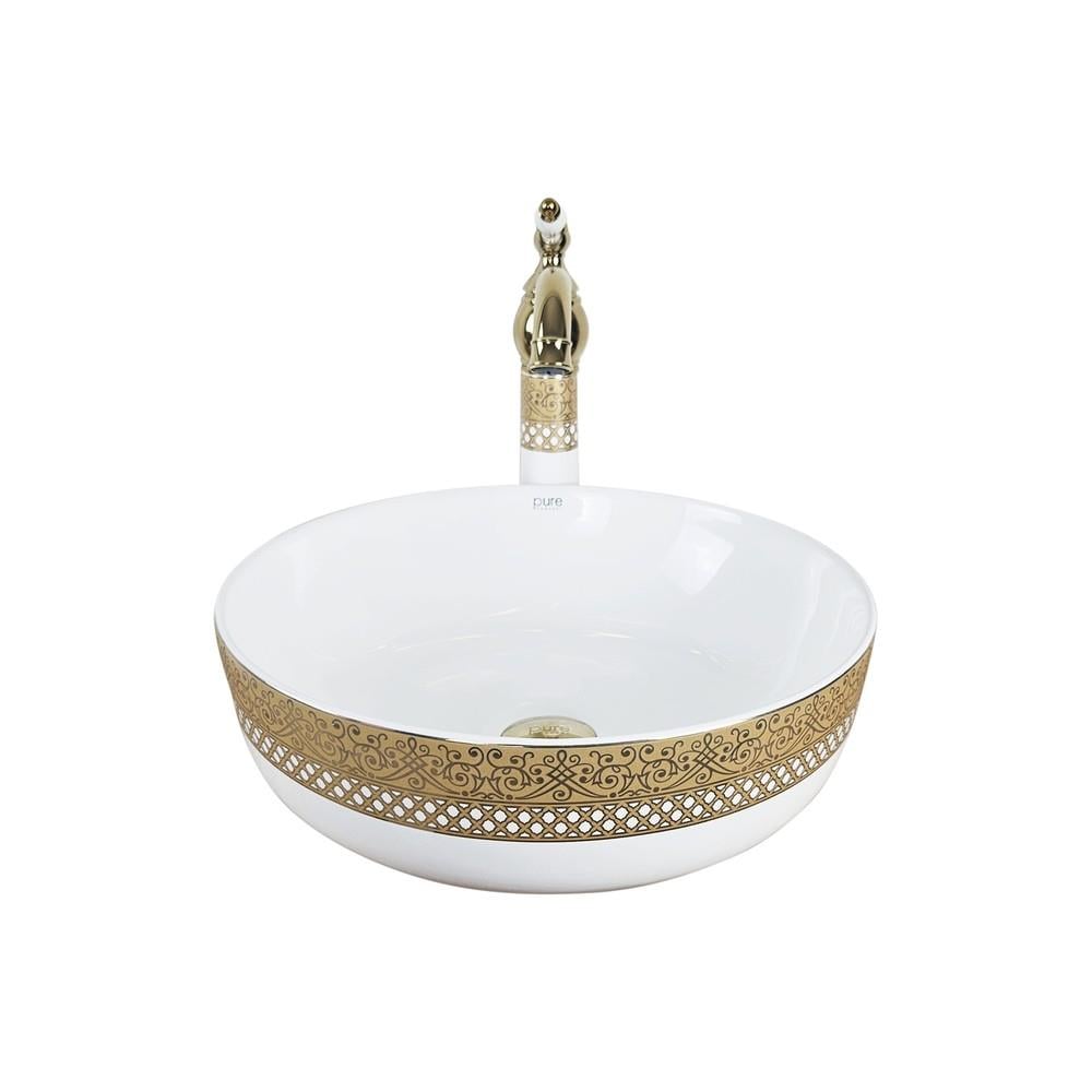 Pure ConceptPure Concept Queen Beyaz Altın Çanak Lavabo OUTLET