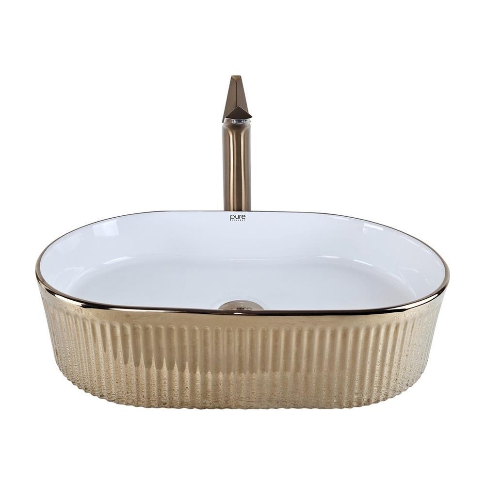 Pure Concept Stripo Tezgah Üstü Çanak Lavabo Rose Gold