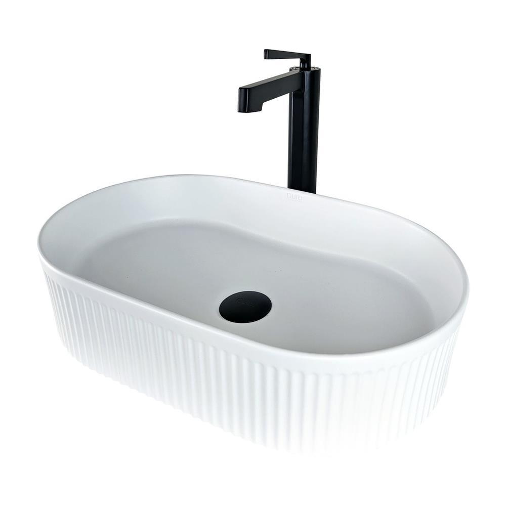 Pure Concept Stripo Tezgah Üstü Çanak Lavabo Mat Beyaz