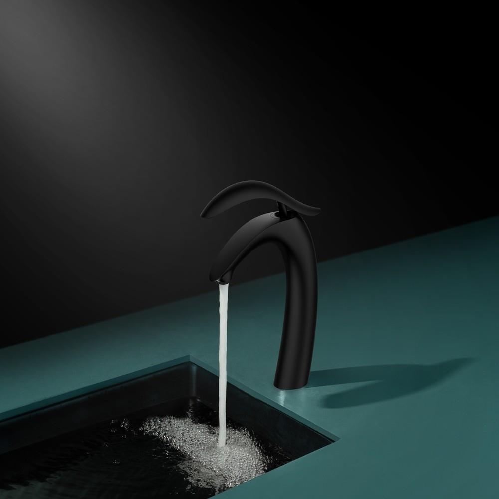 Pure Concept Swan Mat Siyah Lavabo Bataryası