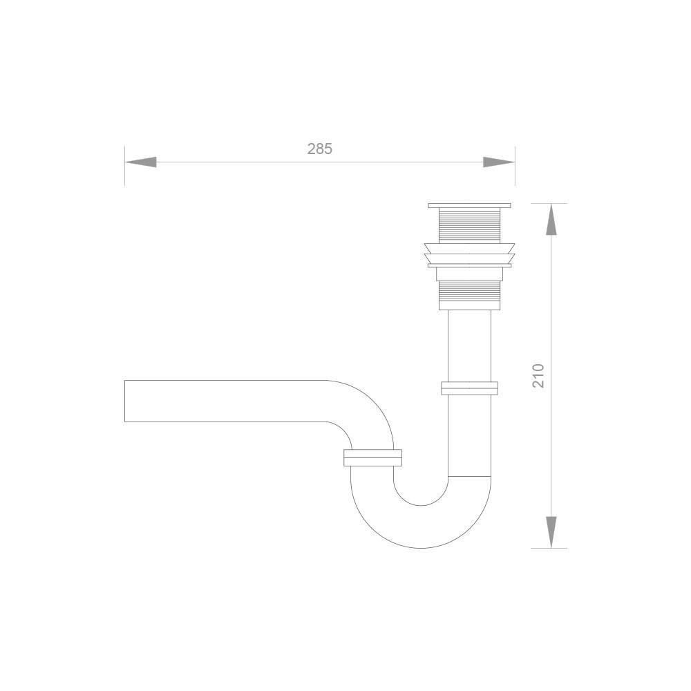 Pure Concept U Sifon + Pop-Up Paslanmaz Krom (Outlet)