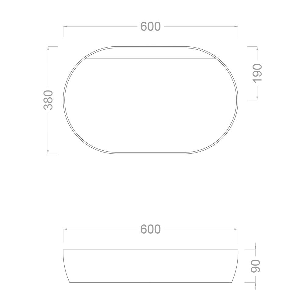 Pure Concept Ren 60 cm Beyaz Tezgah Üstü Çanak Lavabo