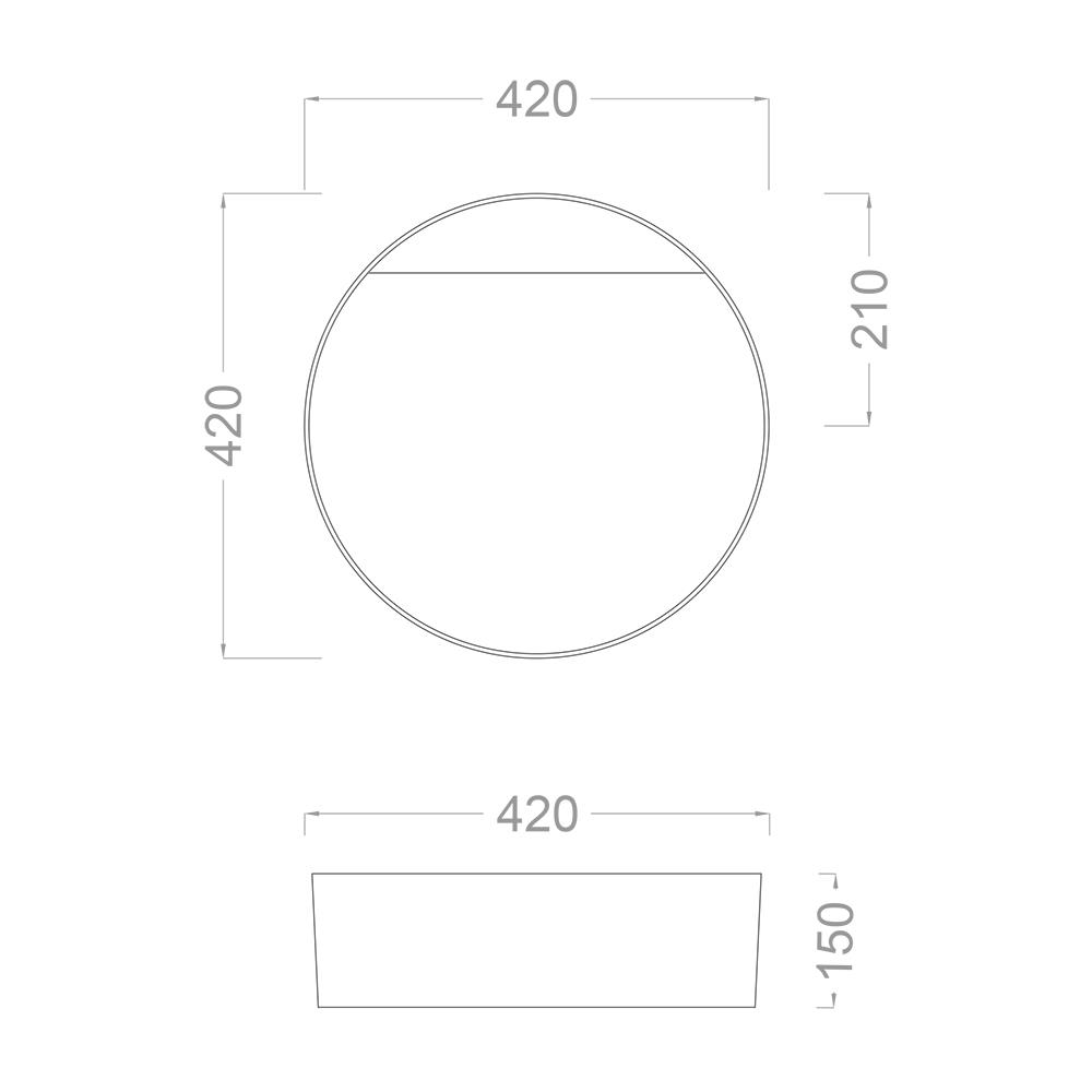 Pure Concept Ren 42 cm Beyaz Tezgah Üstü Çanak Lavabo