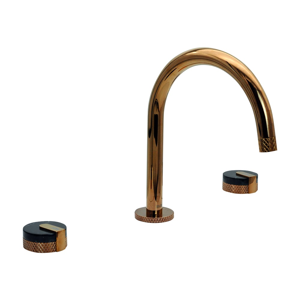 Pure ConceptRoyce Fırçalanmış Rose Gold 3 Delikli Lavabo Bataryası