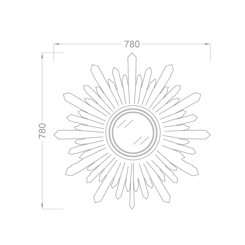 Pure Concept Star 78 cm Altın Ayna