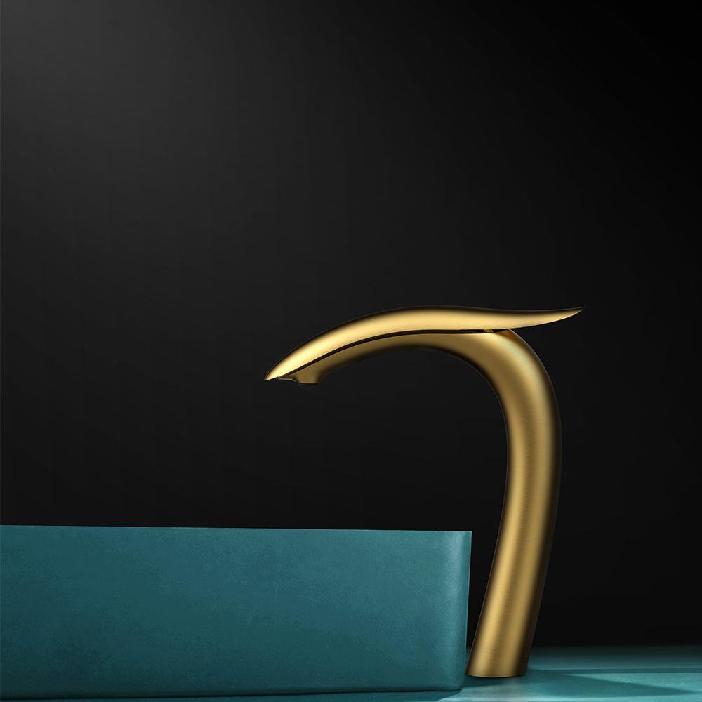 Pure Concept Swan Mat Altın Çanak Lavabo Bataryası