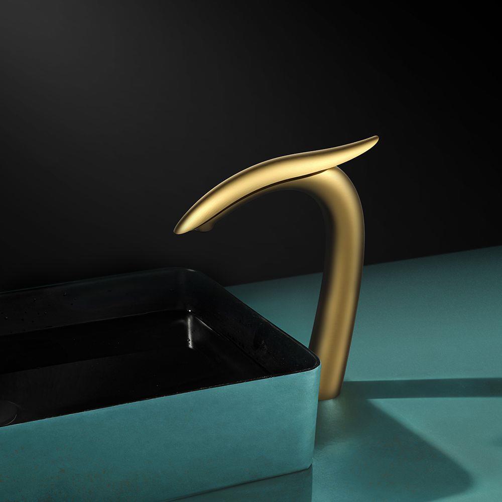 Pure Concept Swan Mat Altın Çanak Lavabo Bataryası