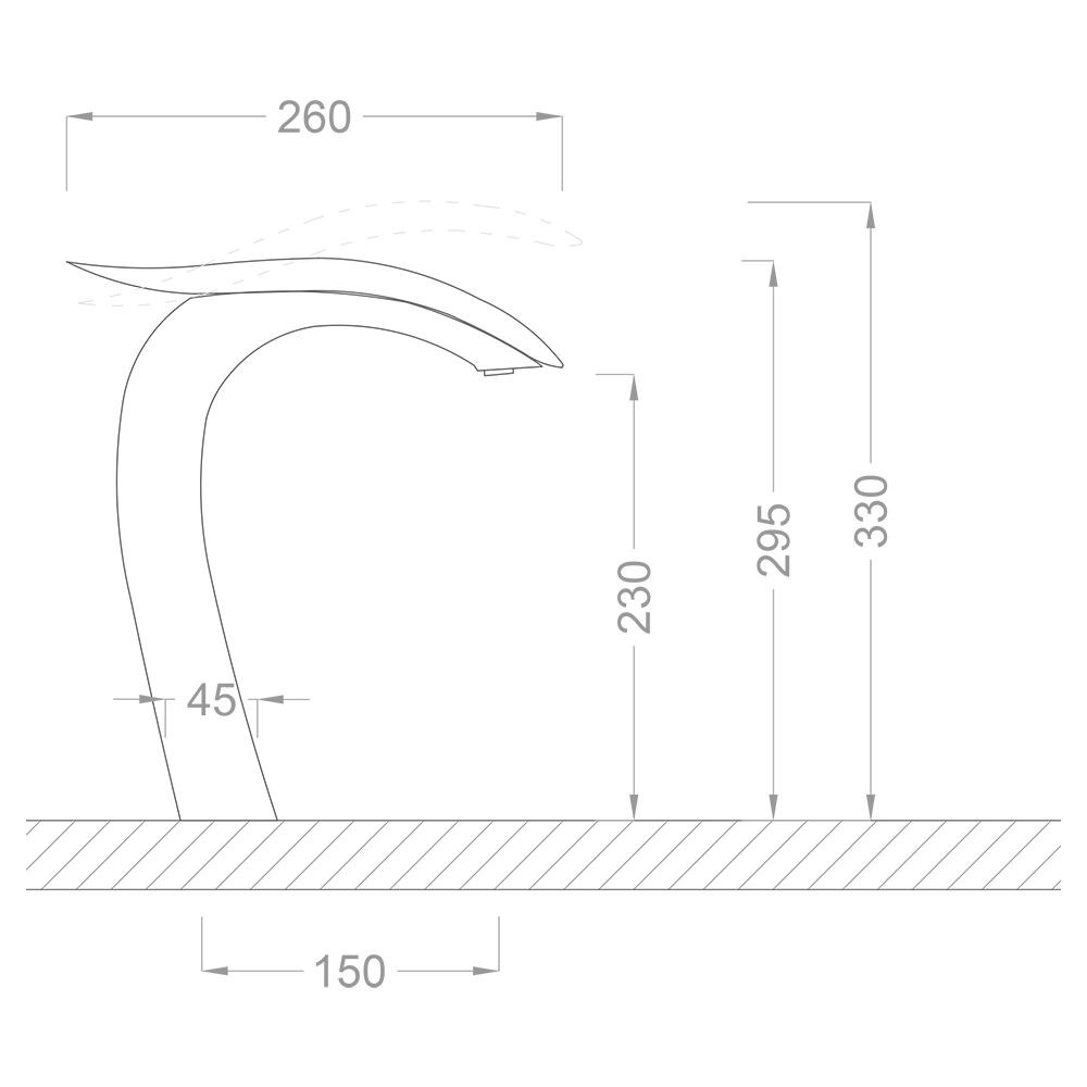 Pure Concept Swan Mat Altın Çanak Lavabo Bataryası