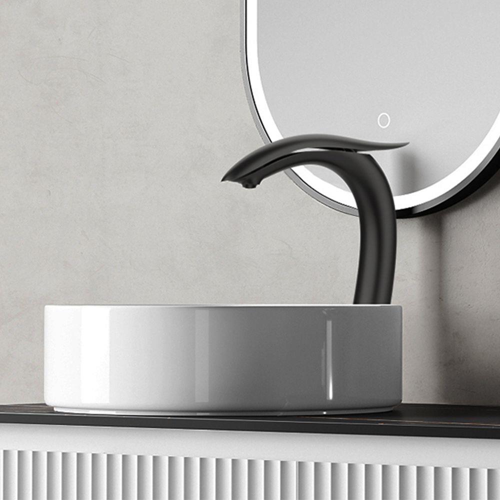 Pure Concept Swan Mat Siyah Çanak Lavabo Bataryası