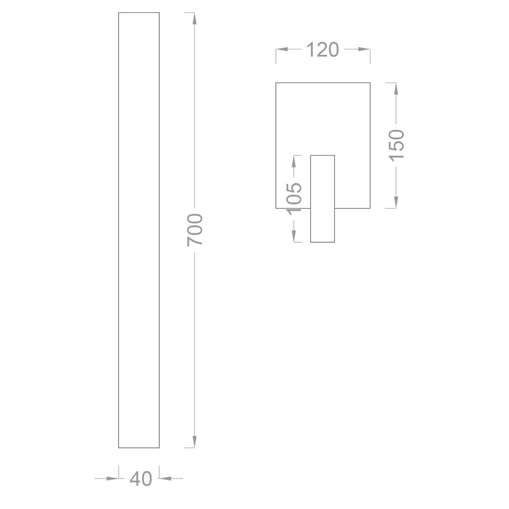 Pure Concept Waterfall Krom Ankastre Duvardan Lavabo Bataryası