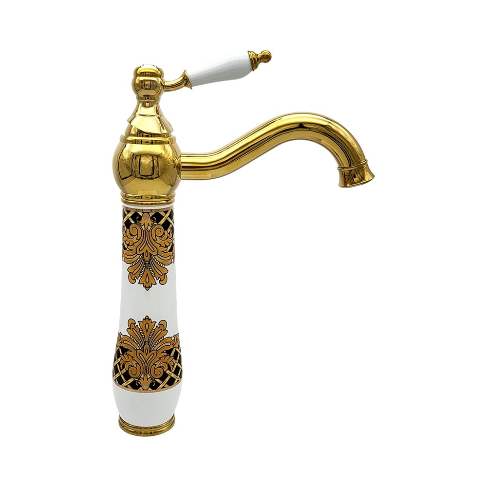 Pure ConceptWhite Gold Kleopatra Çanak Lavabo Bataryası