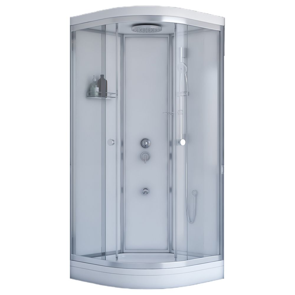 Shower100x100 Soft Oval Tekneli Kompakt Duş Sistemi
