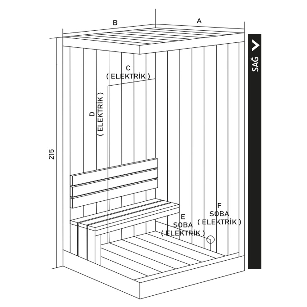 100x120 Belisama Ev Tipi Sauna