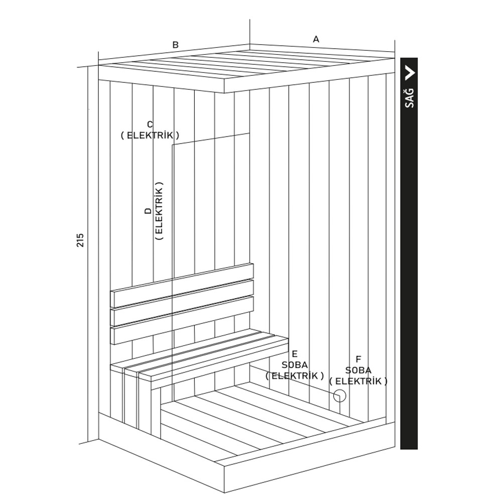 130x160 Sedna Ev Tipi Sauna