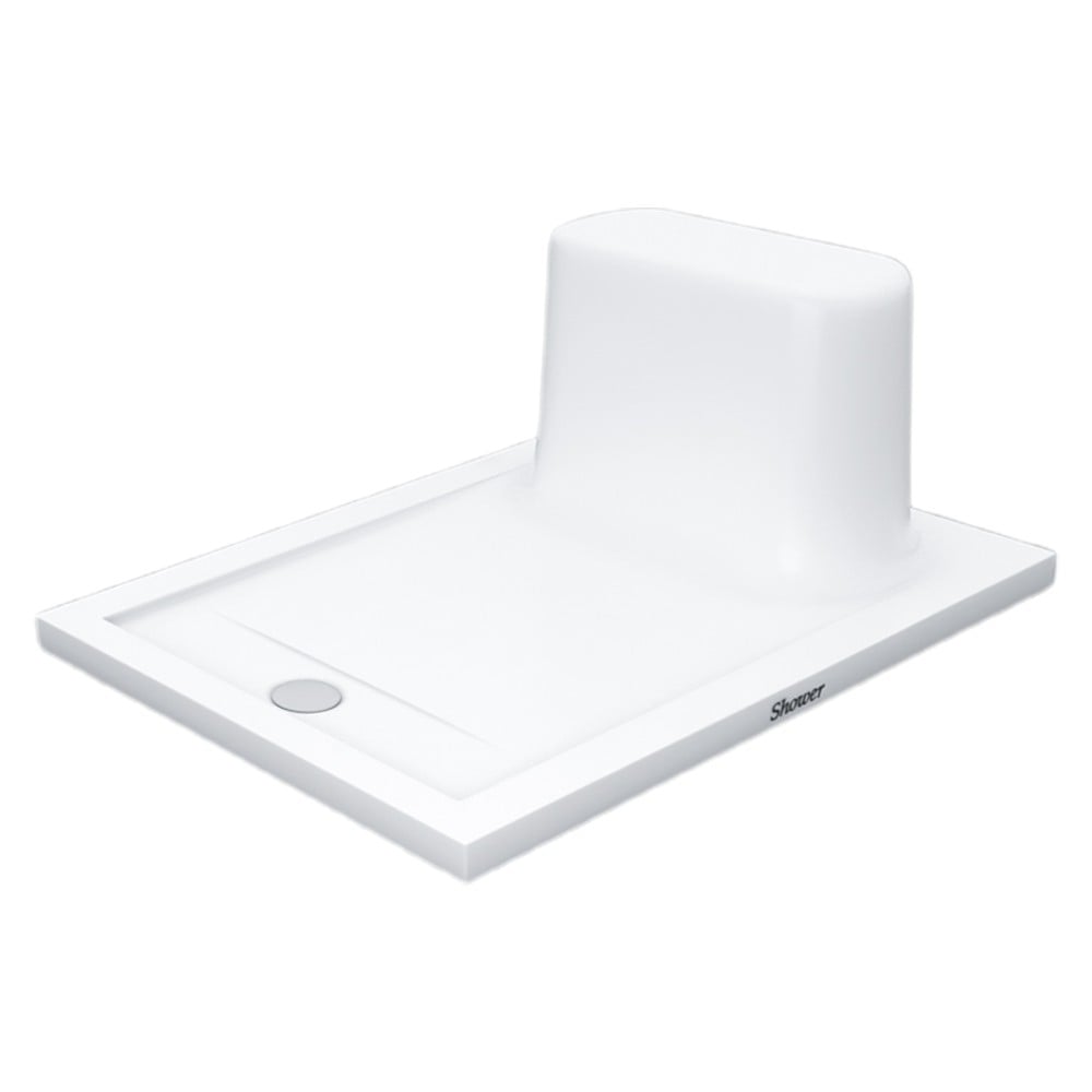 Shower80x120 Lee Dikdörtgen Oturaklı Flat Duş Teknesi