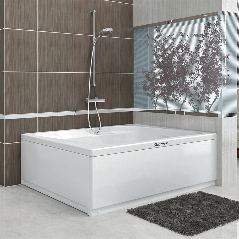 Shower Dragon Plus 200x150 cm İreko Ahşap Panelli Düz Özel Küvet