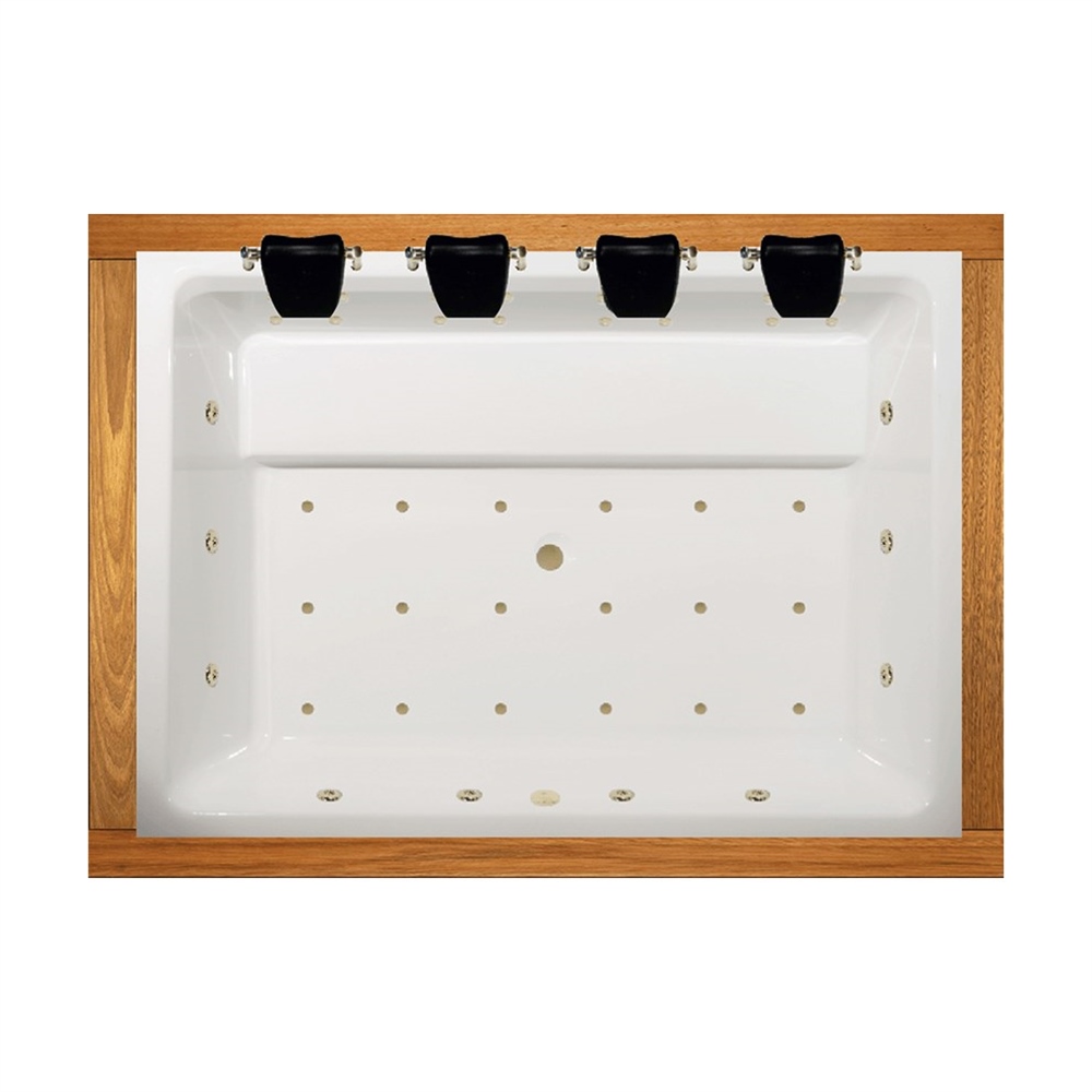 Shower Optimum 230x190 cm İreko Ahşap Panelli Spa Düz Oturmalı Küvet