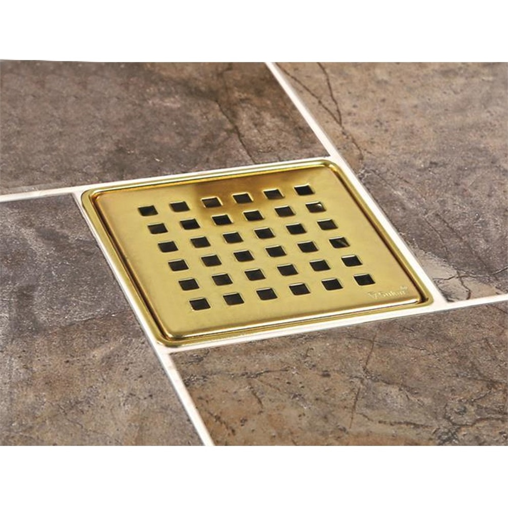 Sukar 10x10 cm Altın Çelik Çerçeveli Kare Izgaralı Yer Süzgeci