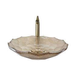 Graffe Core Bej Dekoratif Oval Cam Lavabo