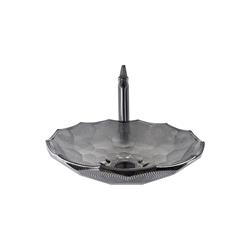 Graffe Core Siyah Dekoratif Oval Cam Lavabo