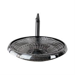 Graffe Crystaline Siyah Dekoratif Oval Cam Lavabo