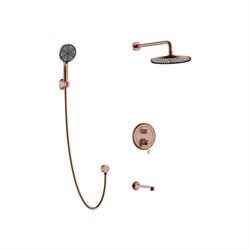 Graffe Prime Fırçalı Rose Gold Ankastre Duş Seti