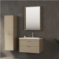 Orka Clay 80 Cm Çift Çekmeceli Banyo Dolabı