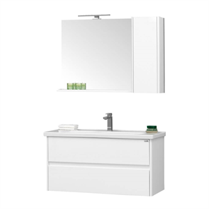 Orka Düden Çekmeceli 100 Cm Banyo Dolabı
